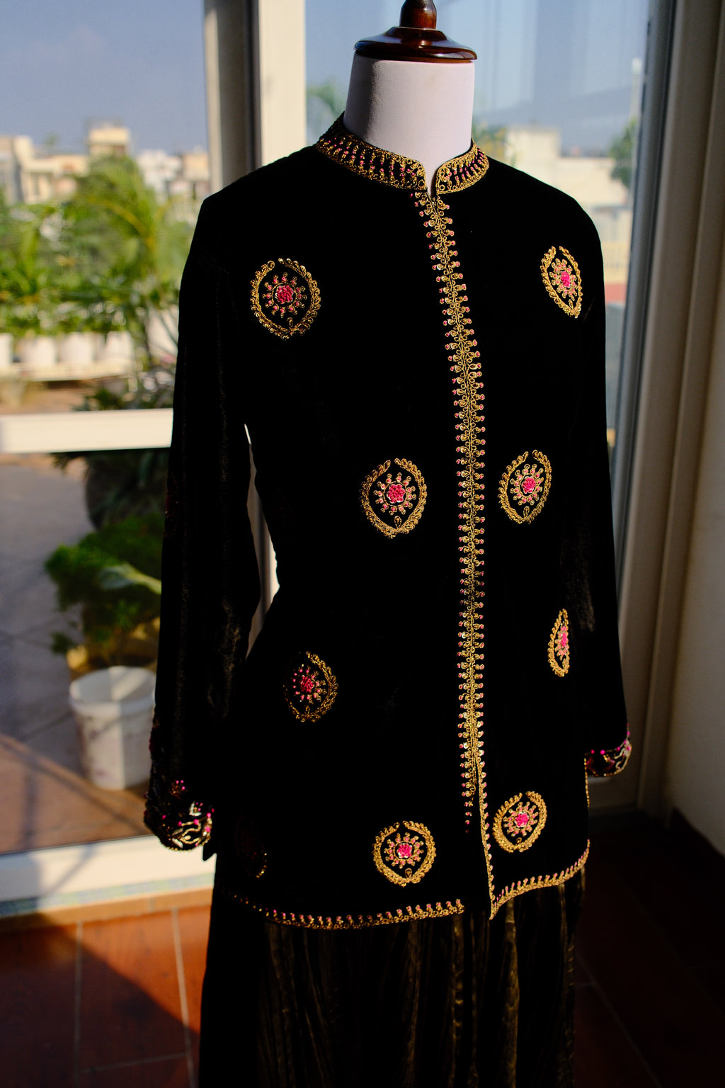 Velvet Jacket Suit Set