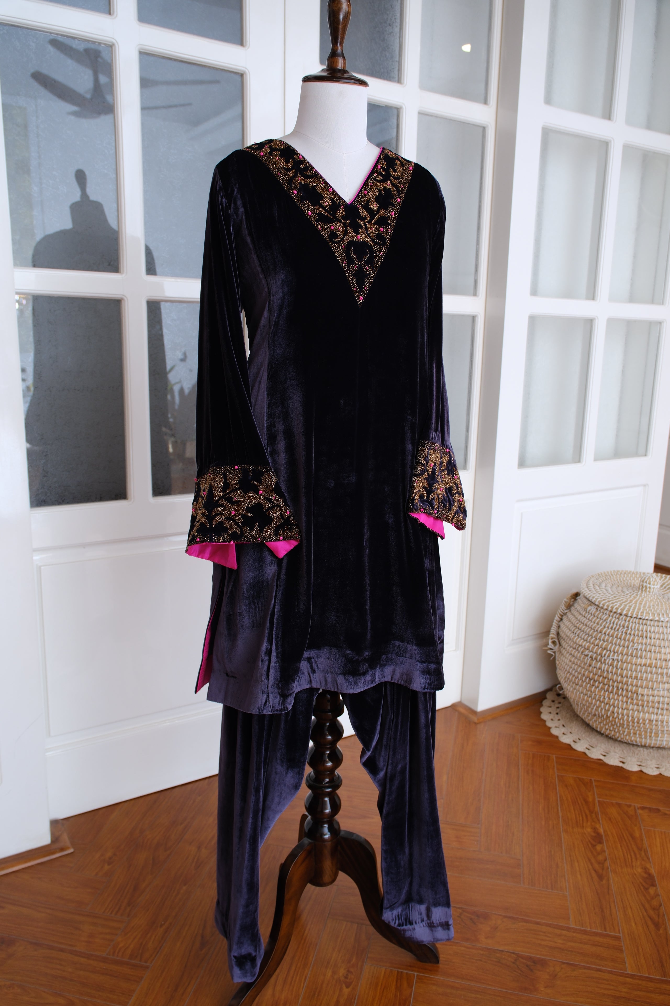 Negative Space Velvet Suit