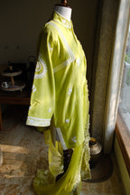 Green Dori work Choga set