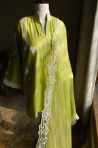 Green Dori work Choga set