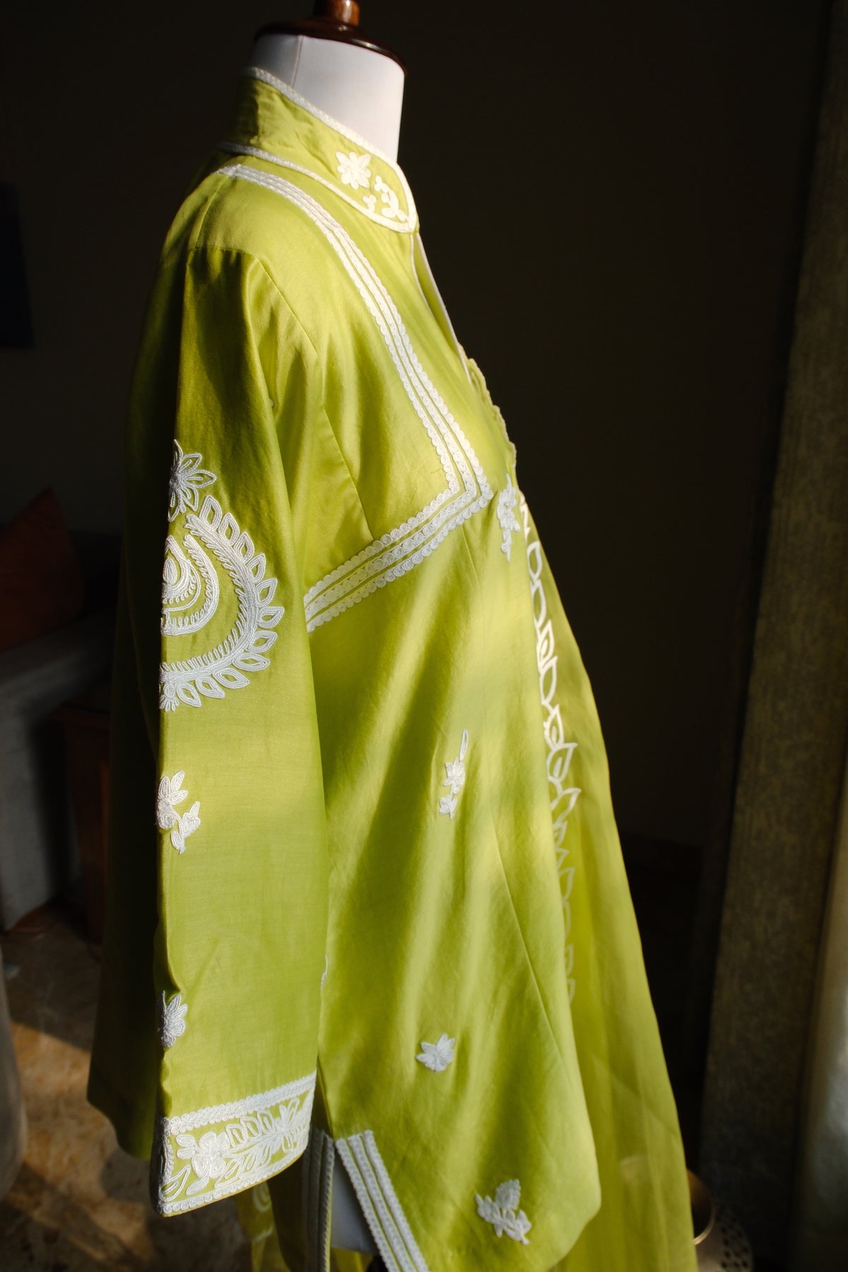 Green Dori work Choga set