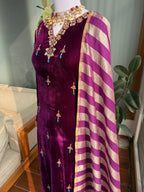Regal Plum Velvet Suit set