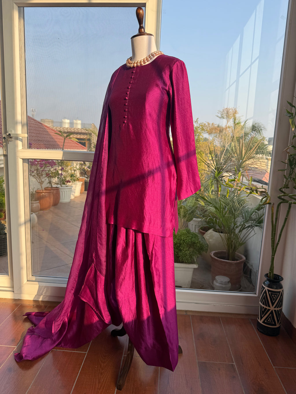 Farshi Suit Set -Plum