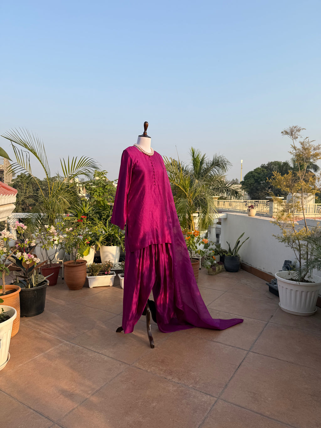 Farshi Suit Set -Plum