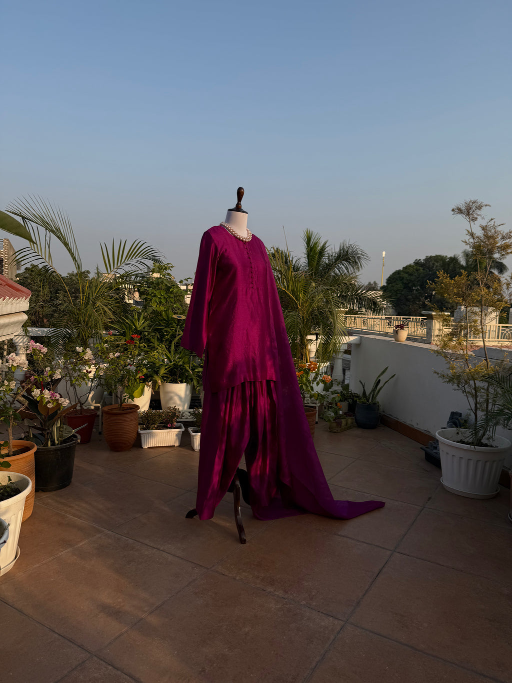 Farshi Suit Set -Plum