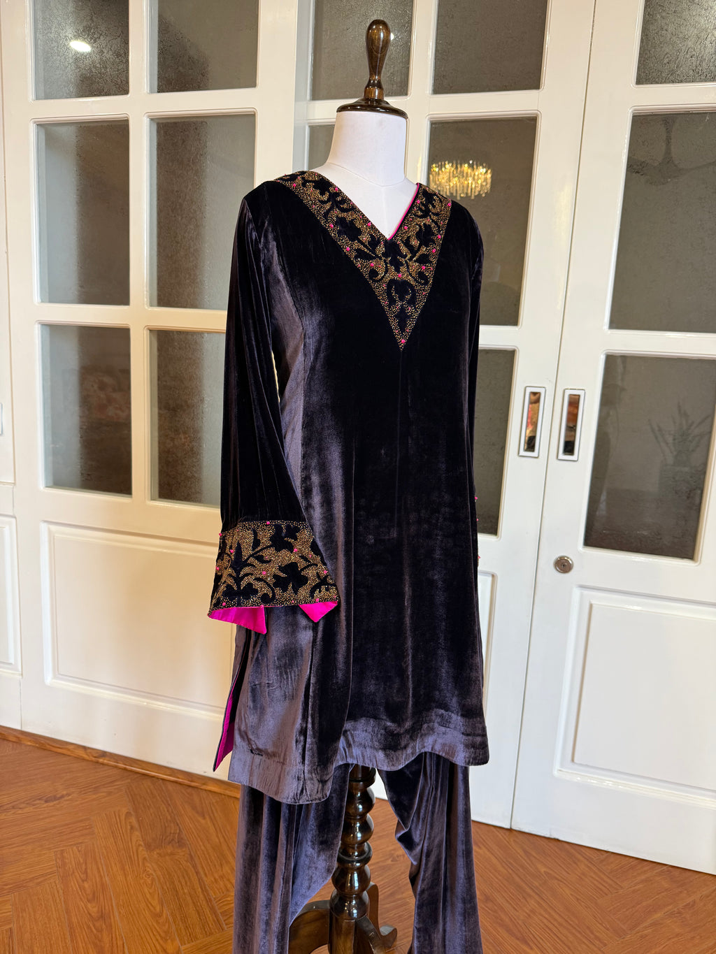 Negative Space Velvet Suit