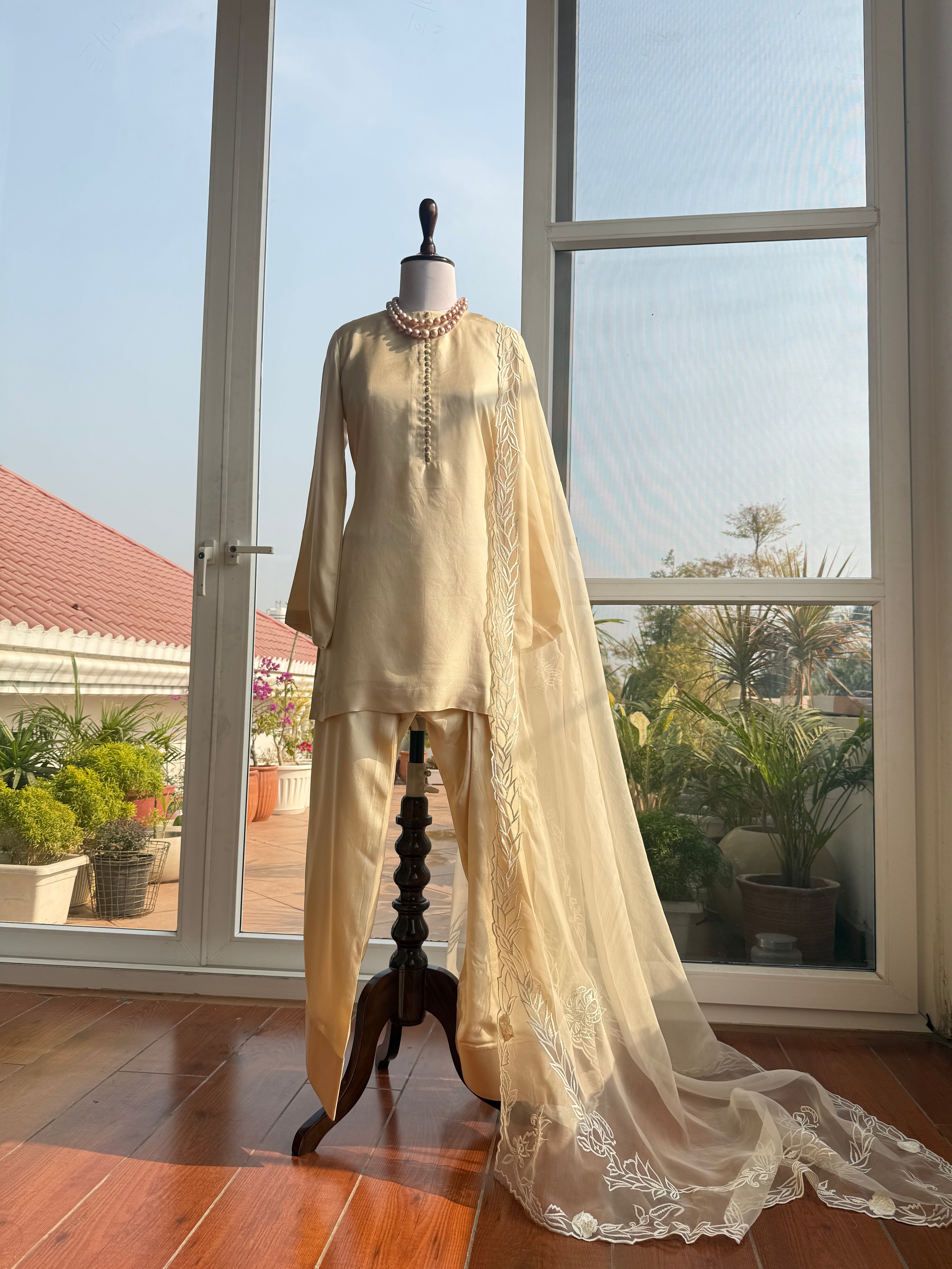 Ivory Farshi Suit Set