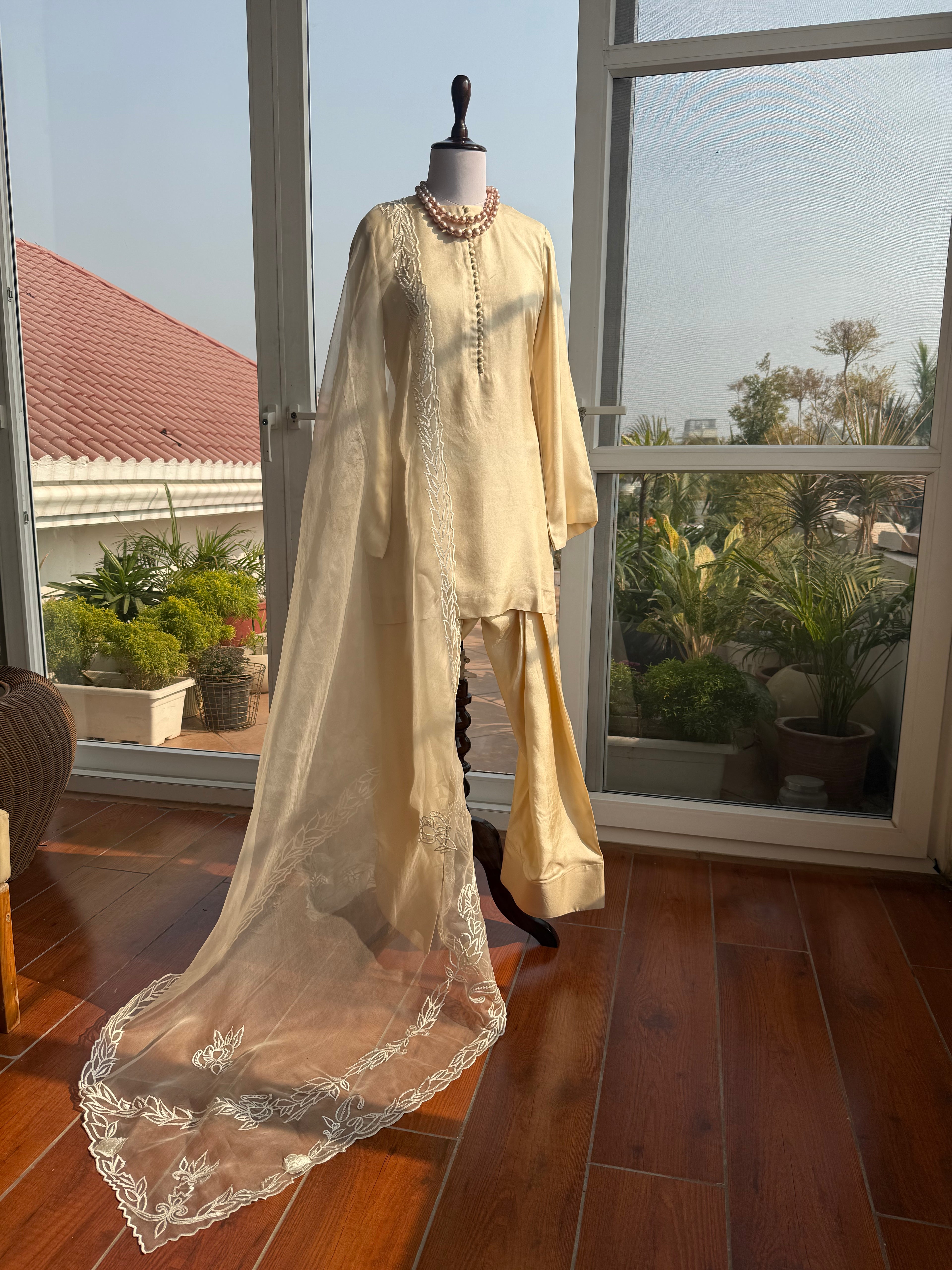 Ivory Farshi Suit Set