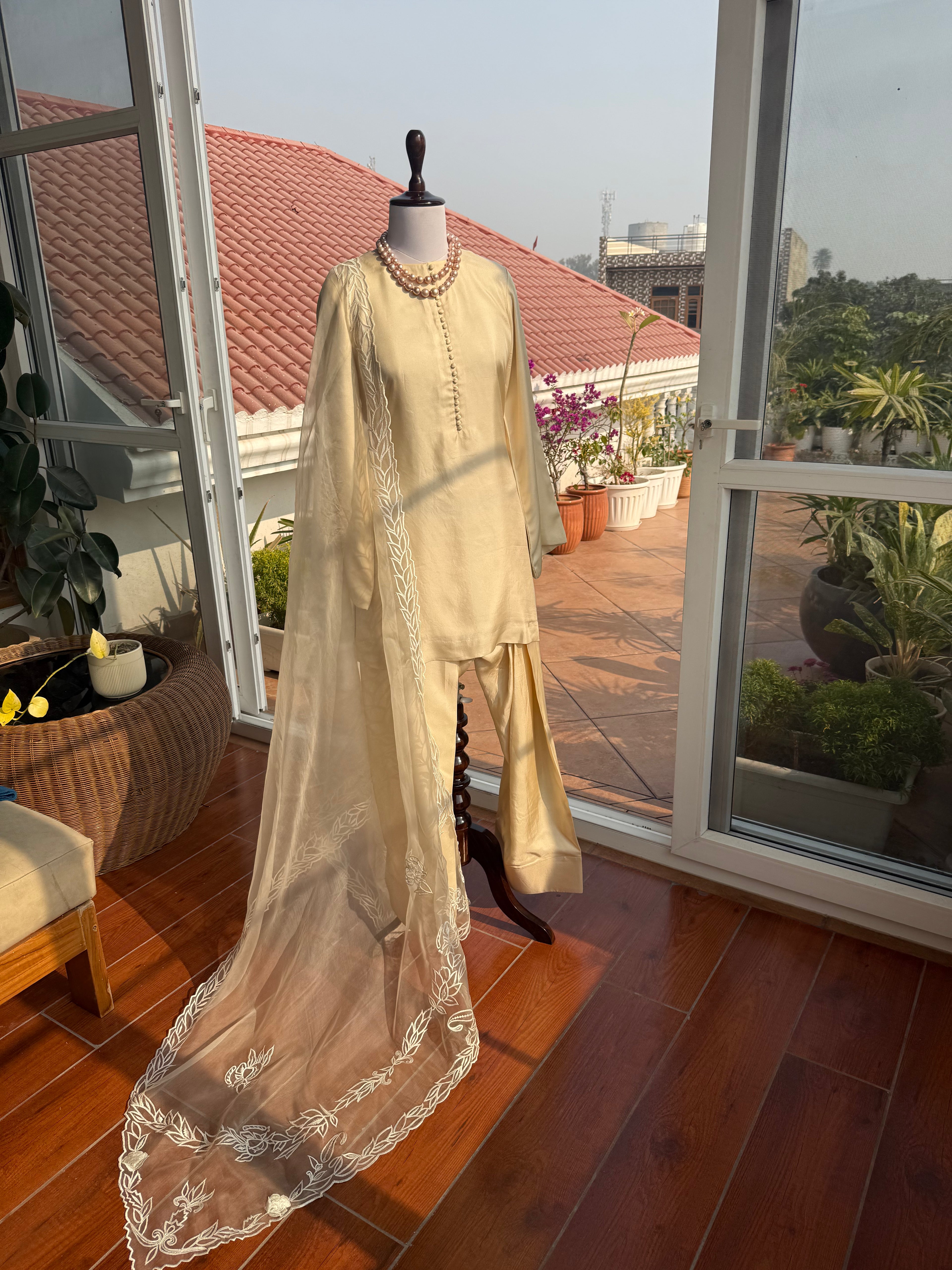Ivory Farshi Suit Set